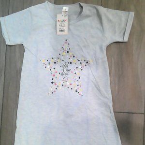 Girls Short Sleeve Poly/cotton  blend Nightgown